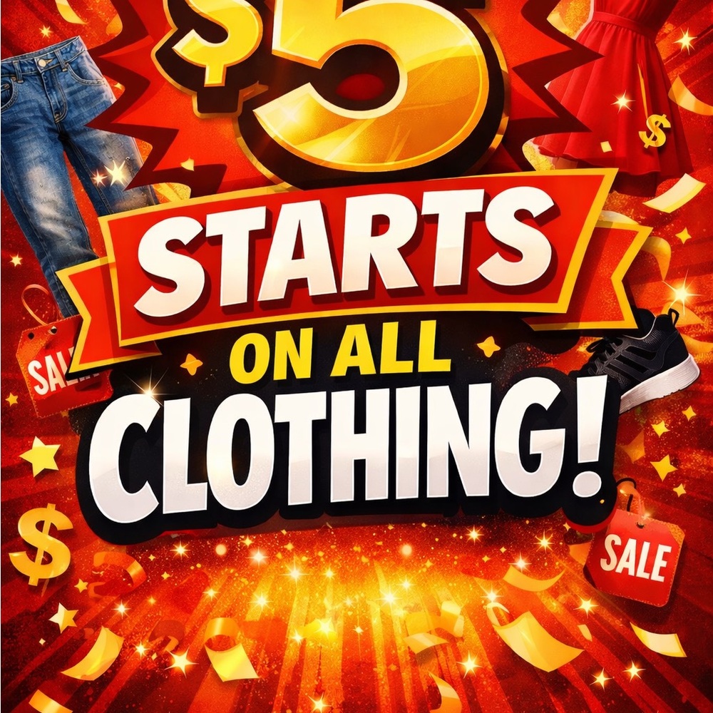 $5 Sale on Clothing